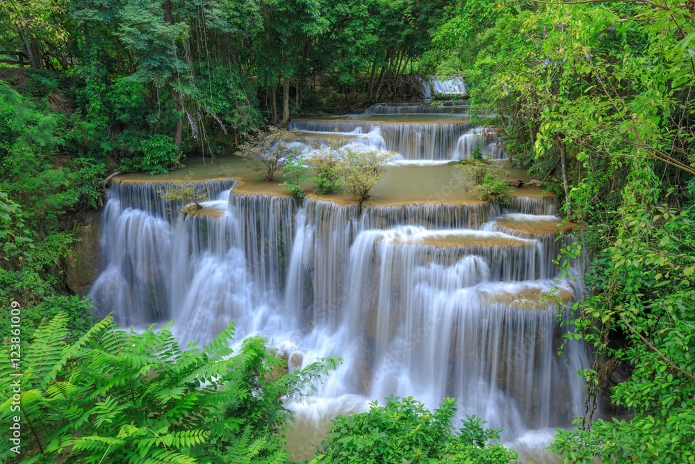 Deep forest Waterfall in Kanchanaburi, Thailand Deep forest Waterfall in Kanchanaburi, Thailand