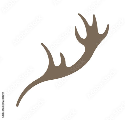 horns reindeer isolated icon vector illustration design