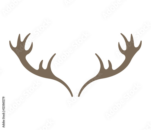 horns reindeer isolated icon vector illustration design