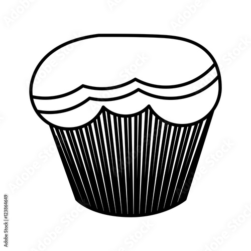 delicious cupcake sweet isolated icon vector illustration design