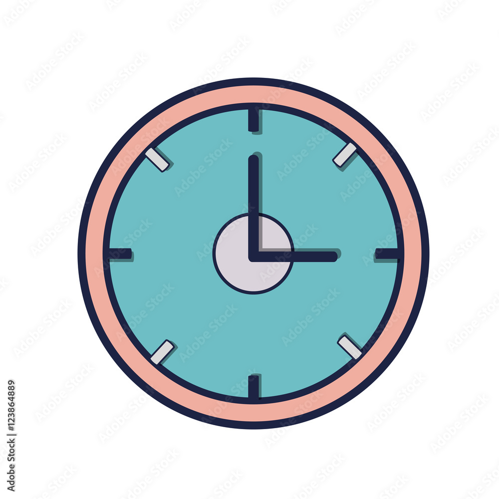 clock time device icon over white background. vector illustration clock time device icon over white background. vector illustration