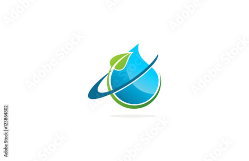 world water drops logo