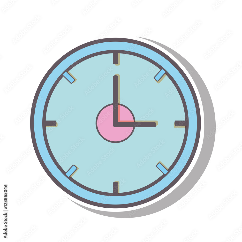 clock time device icon over white background. vector illustration clock time device icon over white background. vector illustration