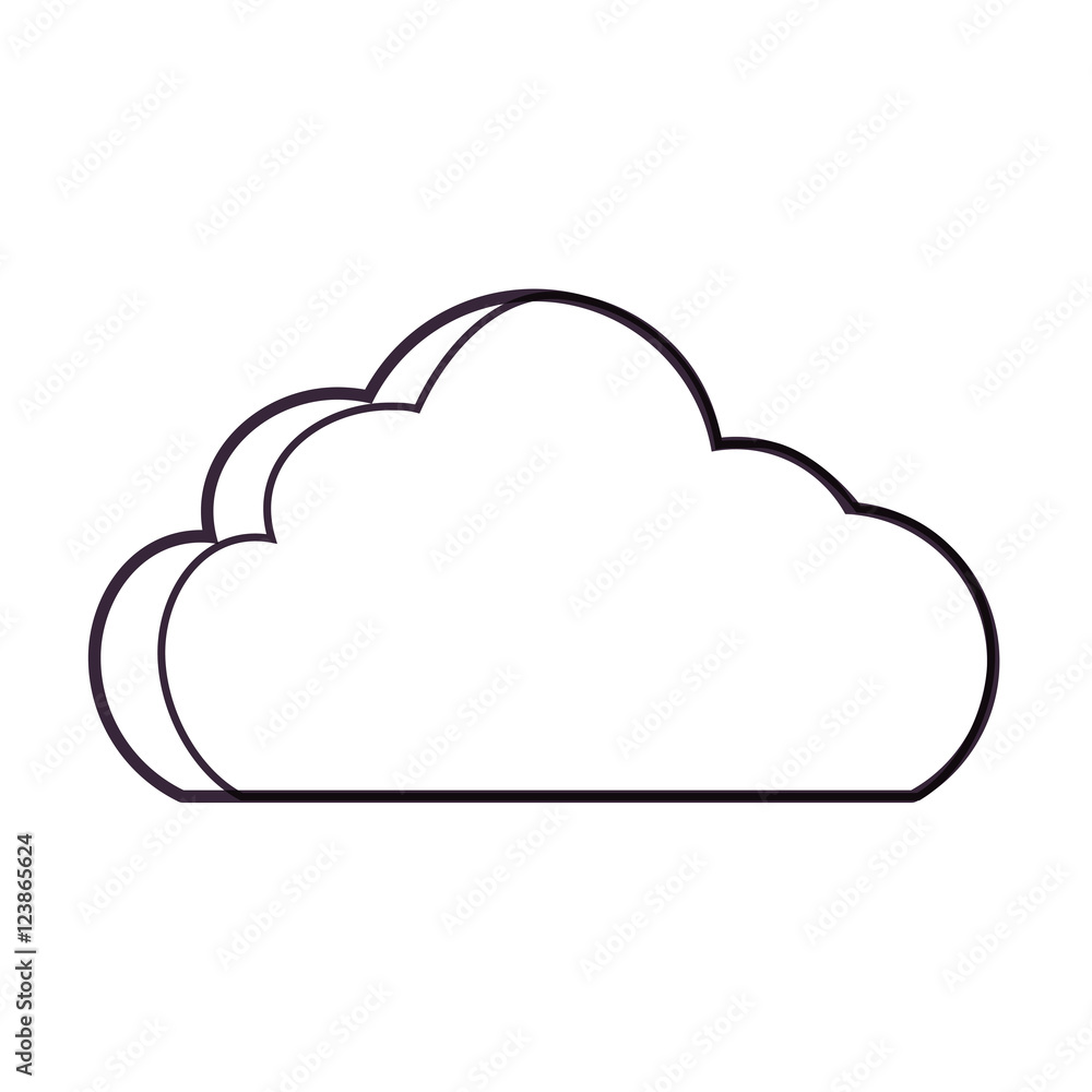 cloud shape nature element icon over white background. vector illustration cloud shape nature element icon over white background. vector illustration