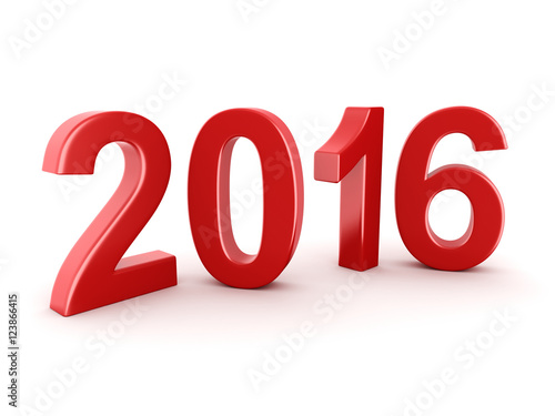 3D rendering 2016 New Year digits
