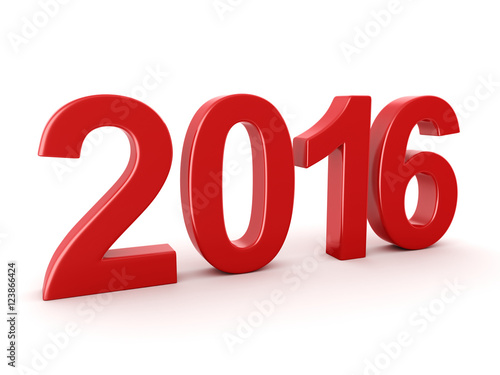 3D rendering 2016 New Year digits