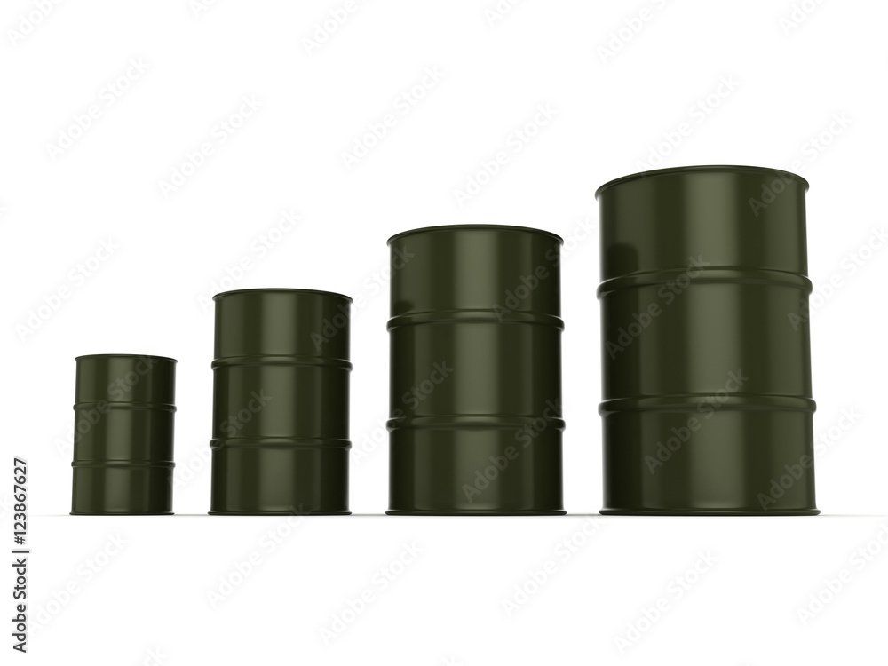3D rendering khaki barrels 3D rendering khaki barrels
