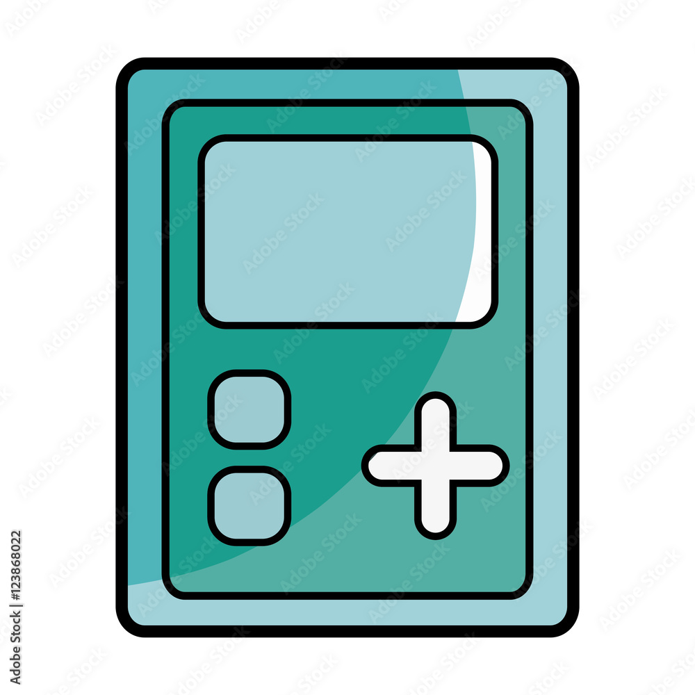 portable video game device over white background. vector illustration