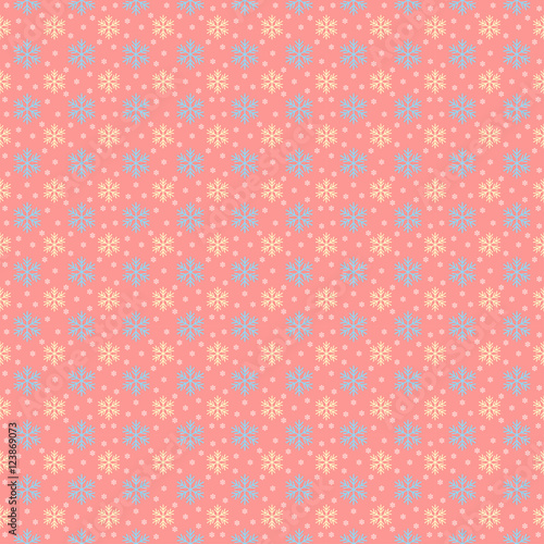 Retro Seamless pink Winter Background