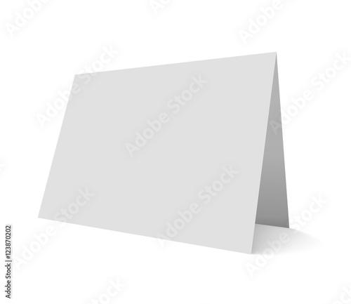Empty vector mockup illustration greeting card isolated on white.