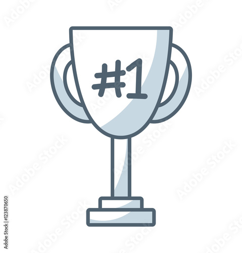 trophy first place line icon vector illustration design