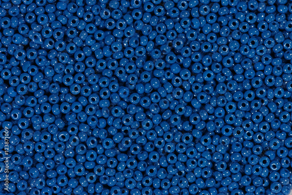 Macro photo of blue beads. Macro photo of blue beads.