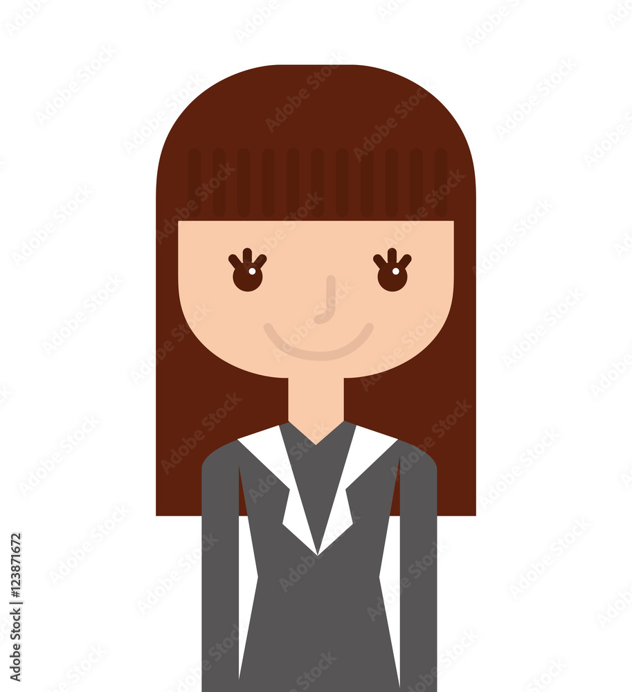 businesswoman avatar line icon vector illustration design businesswoman avatar line icon vector illustration design