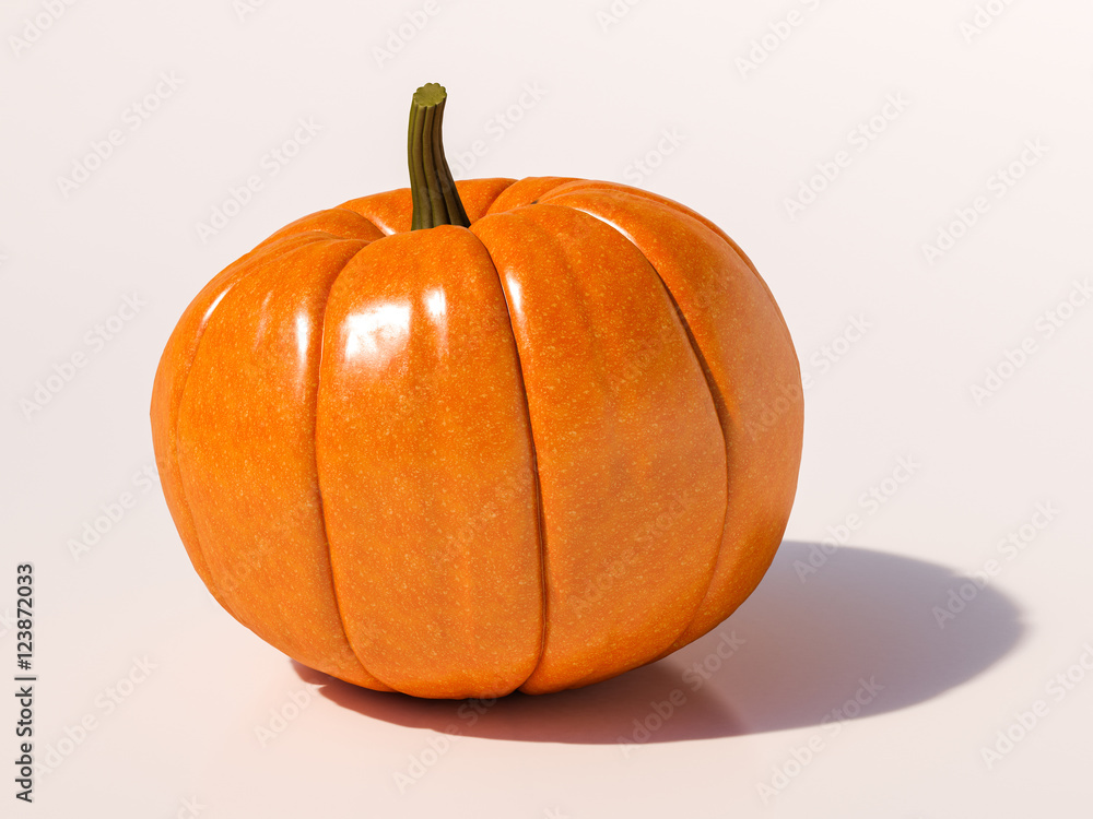 Obraz premium Halloween Pumpkin on White