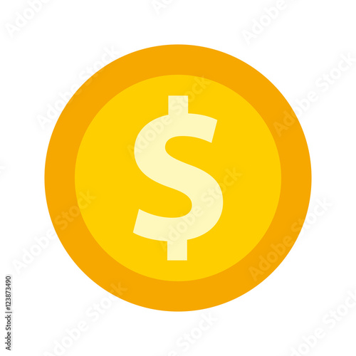 coin money flat line icon vector illustration design