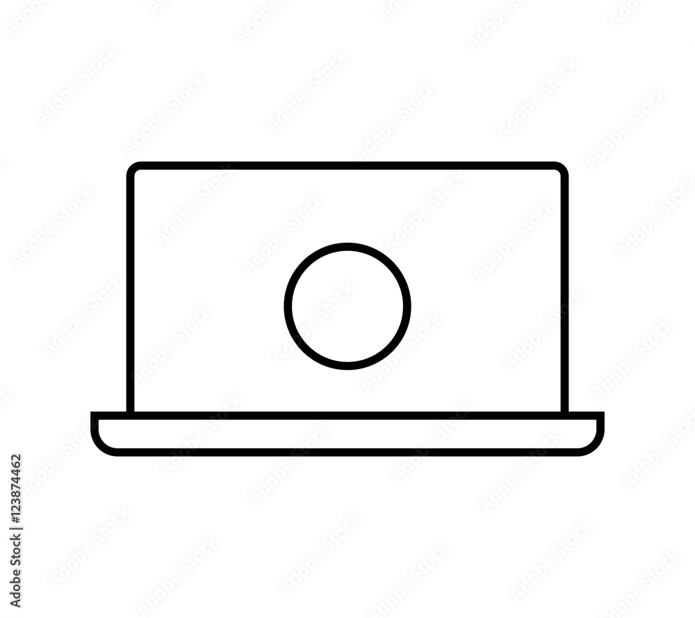 laptop computer flat line icon vector illustration design laptop computer flat line icon vector illustration design