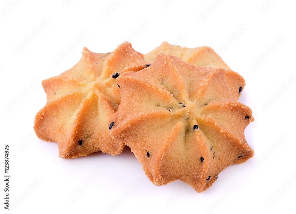 Naklejka premium cookie on white background