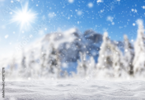 Beautiful winter landscape with ideal piste © Jag_cz