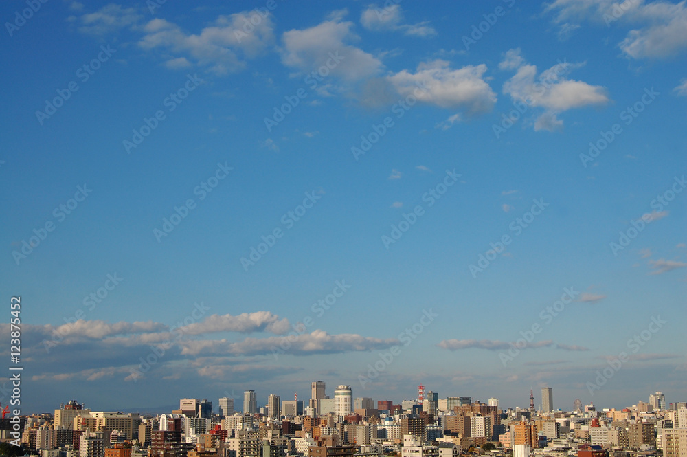 札幌市遠景　町並み
