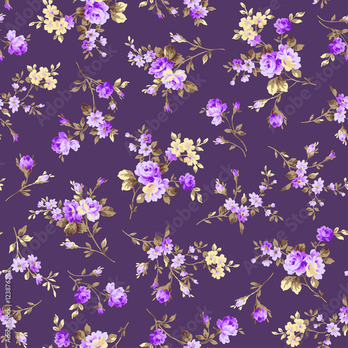 フェミニンな花柄