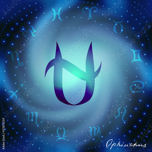 Circle with signs of zodiac
