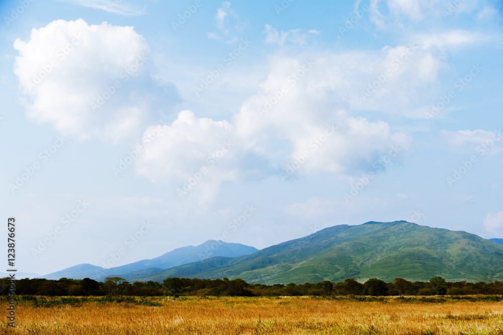 landscape with beautiful clouds and mountain views, real scene without any light effects landscape with beautiful clouds and mountain views, real scene without any light effects