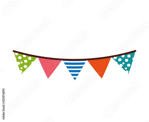 garland decoration party isolated icon vector illustration design