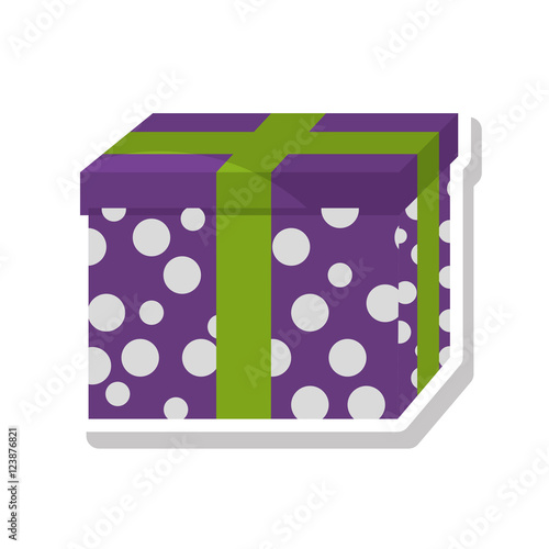 giftbox birthday present isolated icon vector illustration design