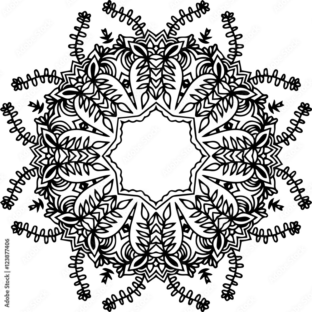 Fototapeta premium Ornament black mandala.