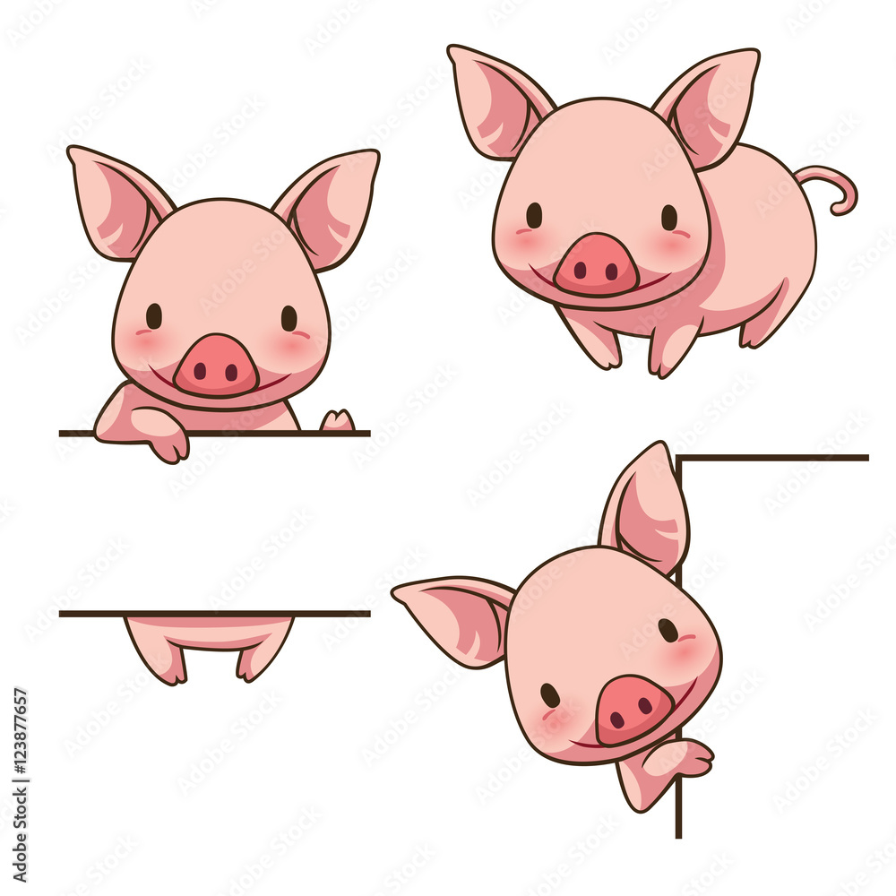 Obraz premium Tiny Piggy sign board