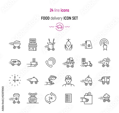 Food Delivery icon set