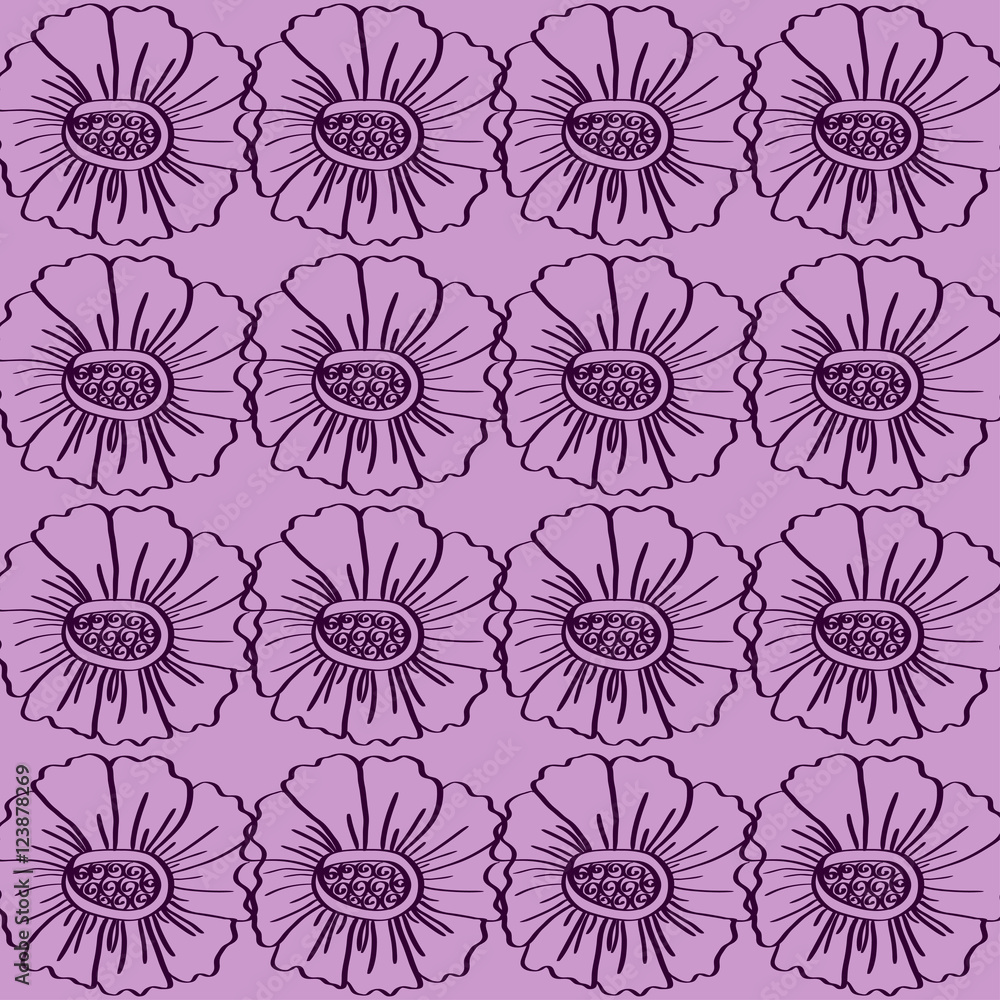 Fototapeta premium Abstract seamless background with flowers