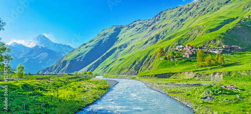 The river in valley photo