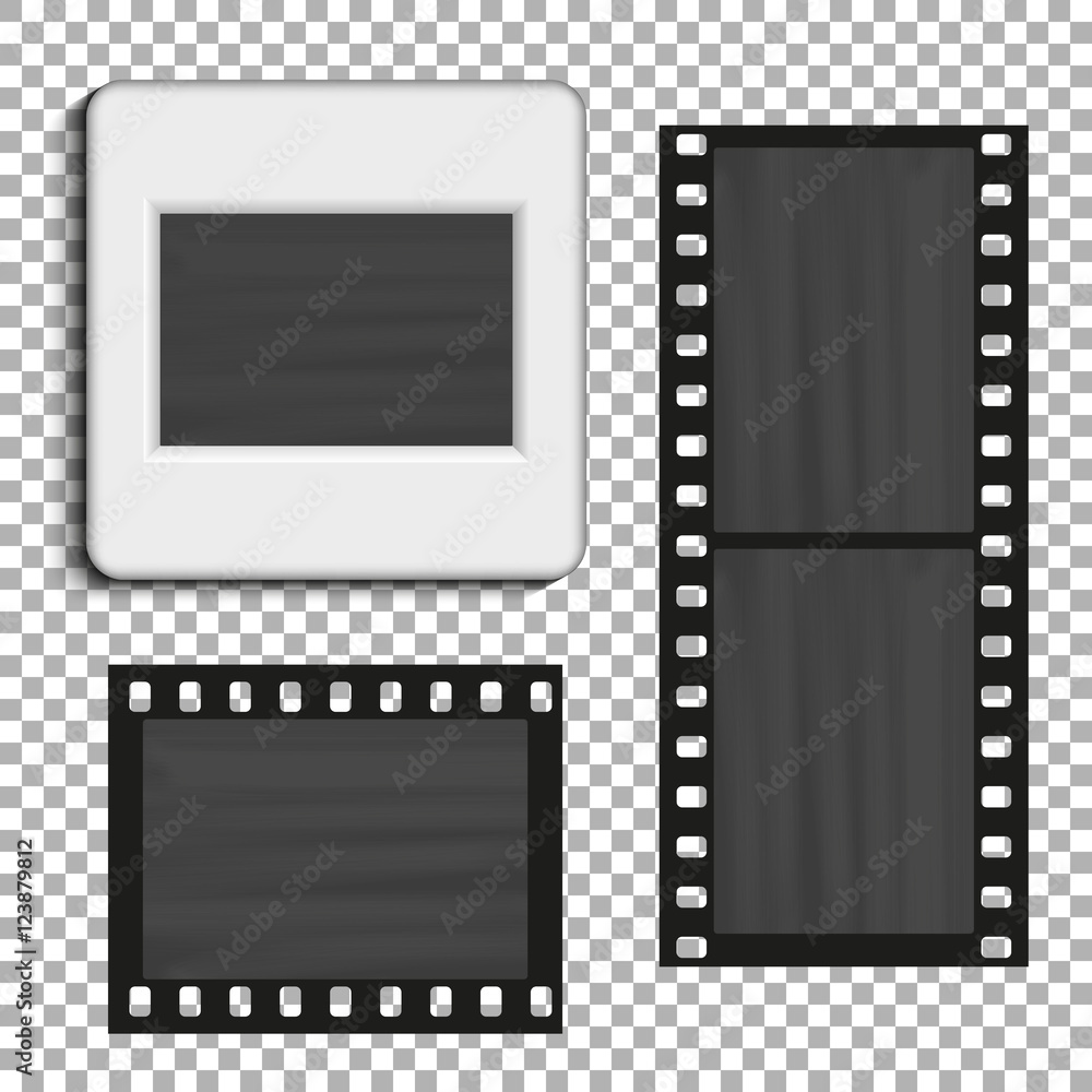 Realistic photographic slide. Retro design for photo presentation. Vector illustration Realistic photographic slide. Retro design for photo presentation. Vector illustration