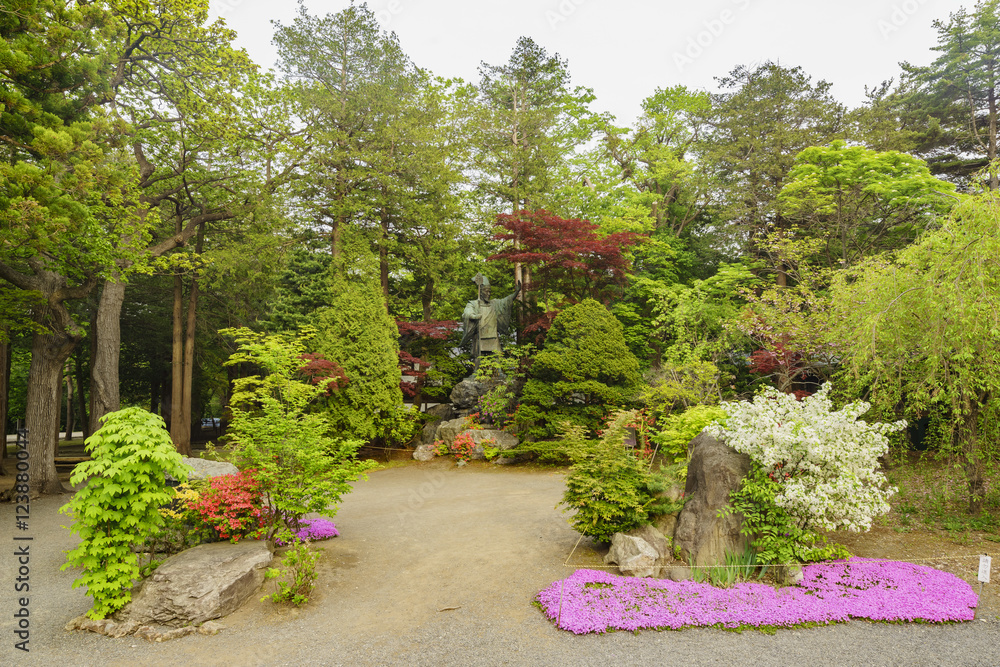 The garden of the historical Hokkaido Shrine
