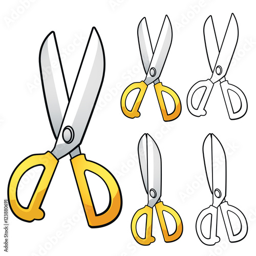 Cartoon of yellow scissors