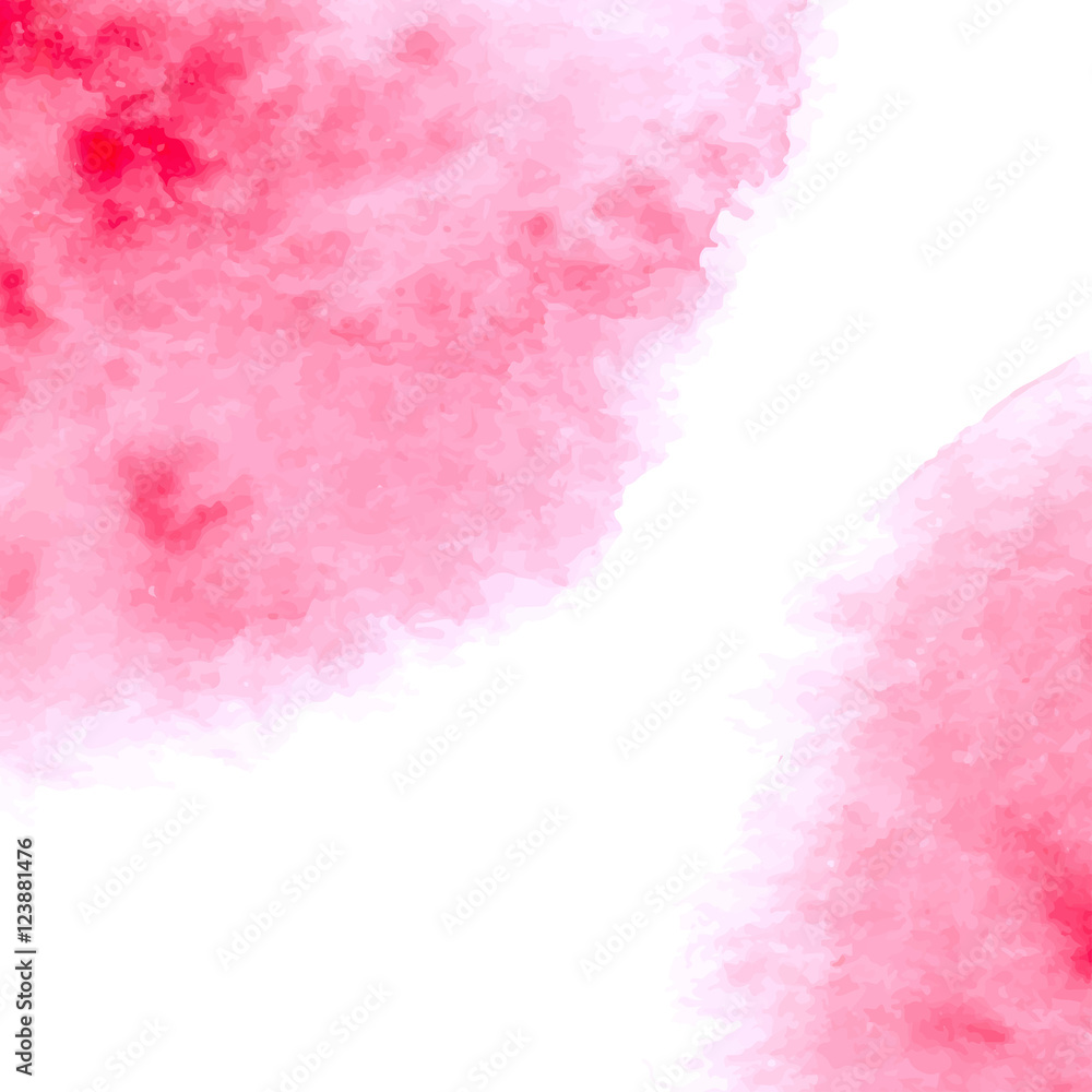 Fototapeta premium Vector pink watercolor background