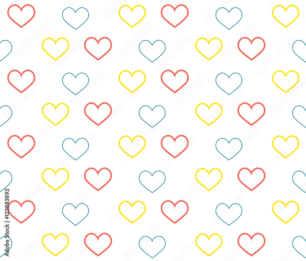 Seamless pattern with hearts.Vector illustration
