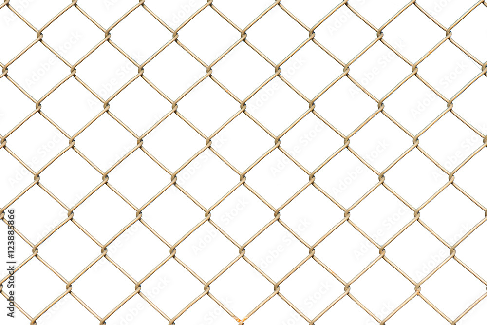 Fototapeta premium Metal wire fence protection chainlink background