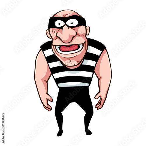 Thief with surprise face