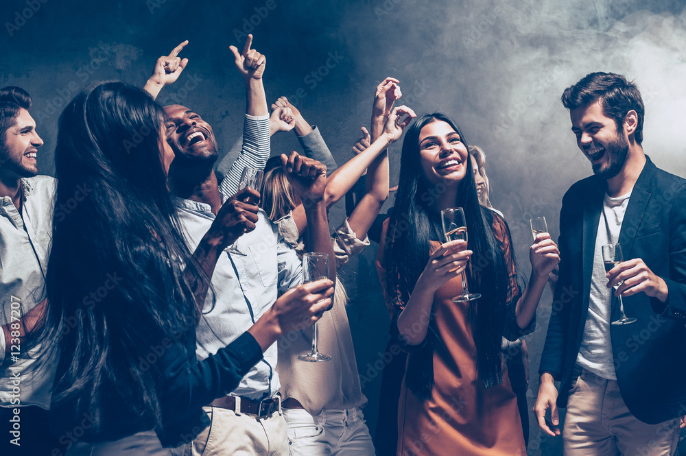 Fototapeta premium Enjoying cool party. 