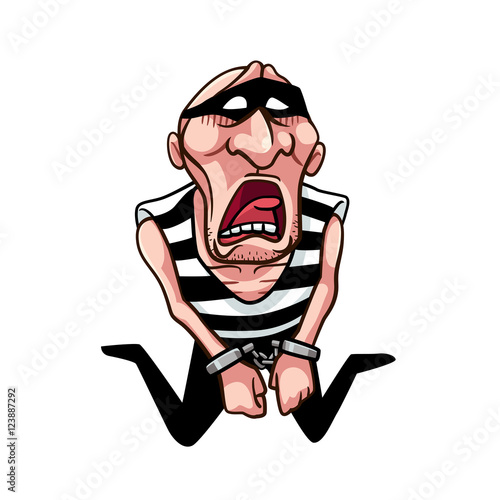 Thief is sad when he was caught