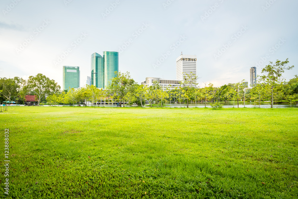 Public park landscape