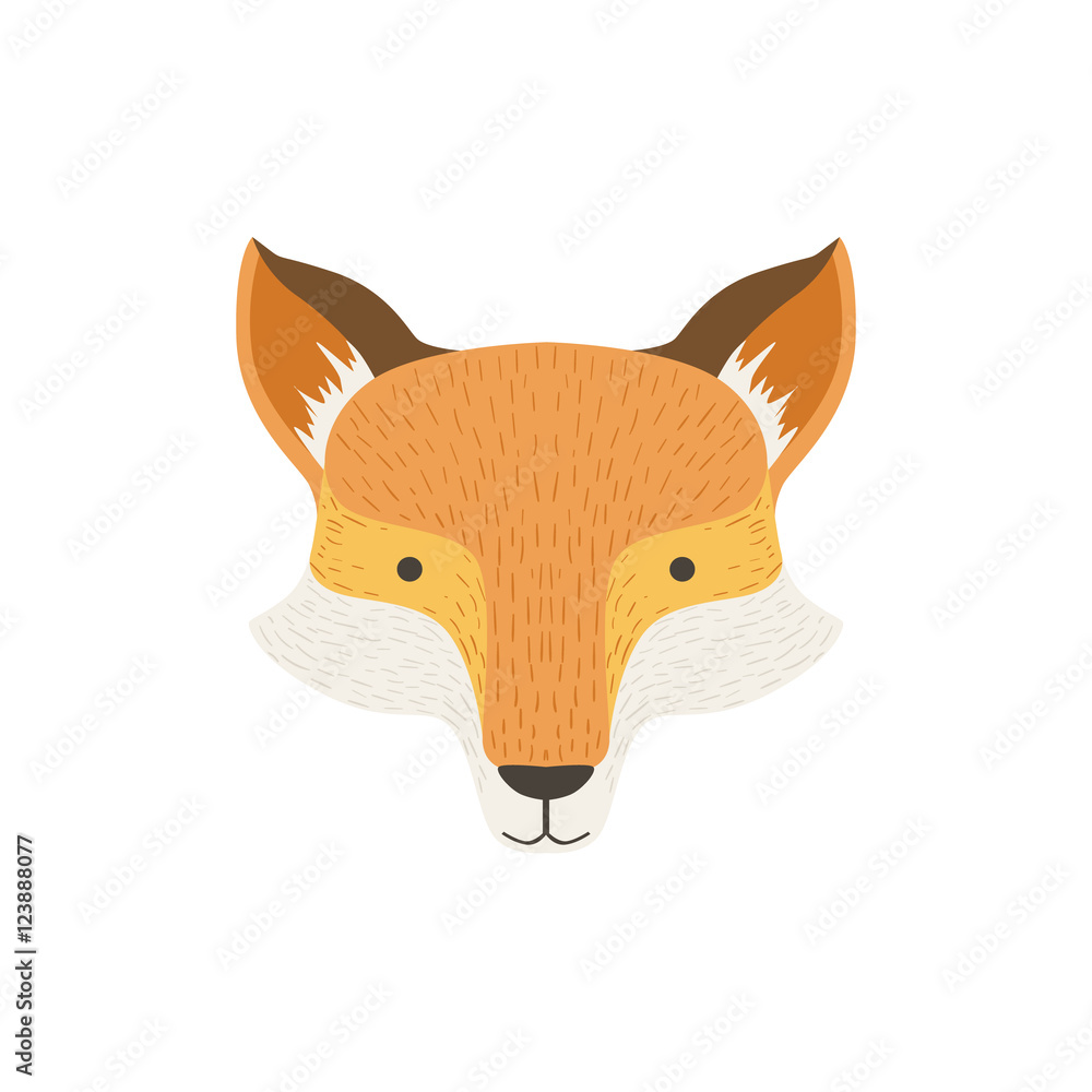 Obraz premium Fox Head As A National Canadian Culture Symbol