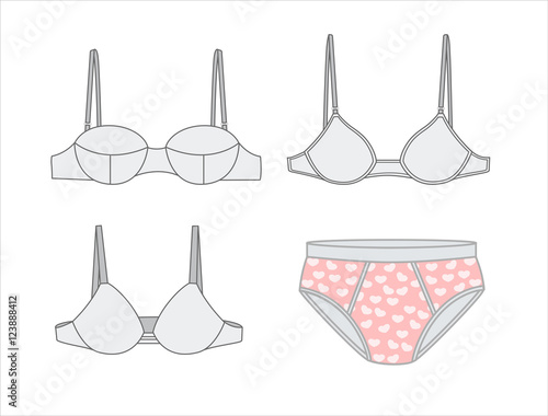 Bra and Panty Vector Set