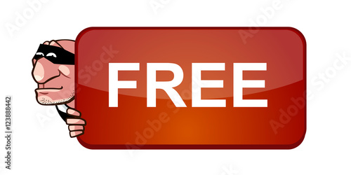 The thief is behind a free button