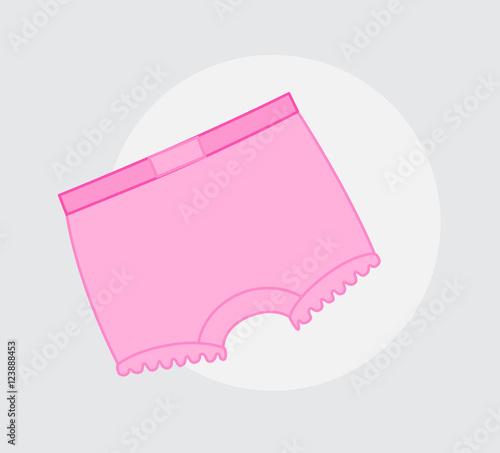 Kids Pink Underwear Vector