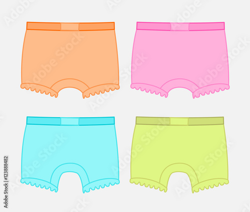 Kids Underwear Vector Set