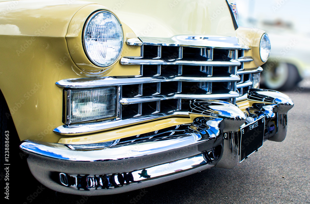 Fototapeta premium American Classic Car in Yellow