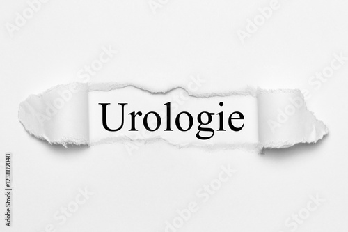 Urologie auf weißen gerissenen Papier photo